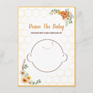 Carte D'accompagnement Maman to Bee Baby shower Jeu Dessiner le bébé