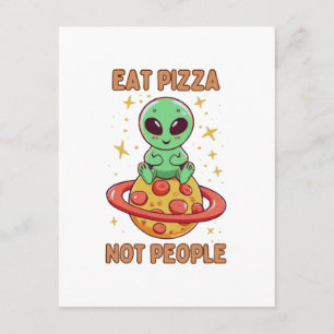 Carte D'accompagnement Mangez de la pizza pas des gens