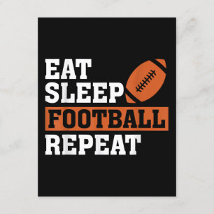 Carte D'accompagnement Mangez Sleep Football Répéter Awesome Love Footbal