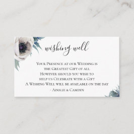 Carte D'accompagnement Mariage Anémonique Chardon Bleu