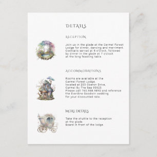 Carte D'accompagnement Mariage au Bois Enchanté