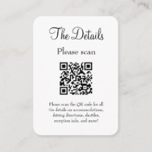 Mariage blanc simple et moderne avec code QR