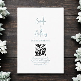Carte D'accompagnement Mariage bleu