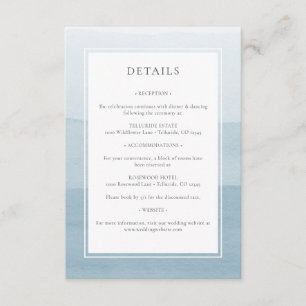 Carte D'accompagnement Mariage bleu moderne