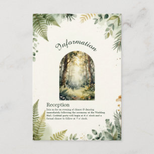 Carte D'accompagnement Mariage bohème aquarelle de la forêt enchantée ver