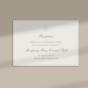 Carte D'accompagnement Mariage Classique Moderne Coquillage Côté Mer
