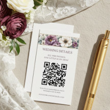 Mariage Code QR Floral Mauve & Sage