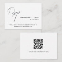 Mariage code QR noir blanc Minimal Chic