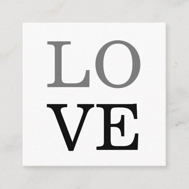 Carte D'accompagnement Mariage d'amour de script noir gris (Devant)