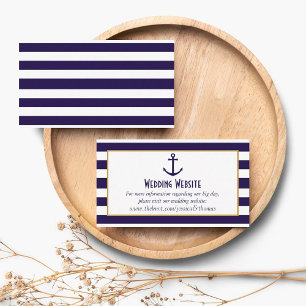 Carte D'accompagnement Mariage d'Ancre de la marine nautique et de la ban