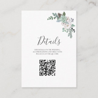 Carte D'accompagnement Mariage d'aquarelle d'hiver