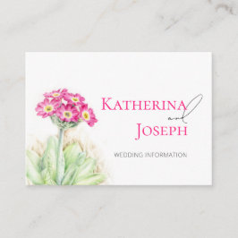 Carte D'accompagnement Mariage d'art primrose alpin avec code QR