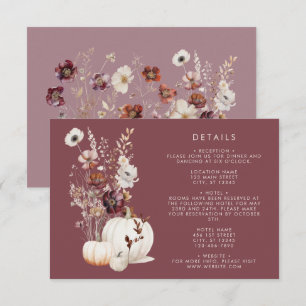 Carte D'accompagnement Mariage d'automne de Bohême