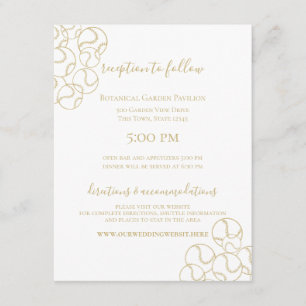 Carte D'accompagnement Mariage de baseball Gold