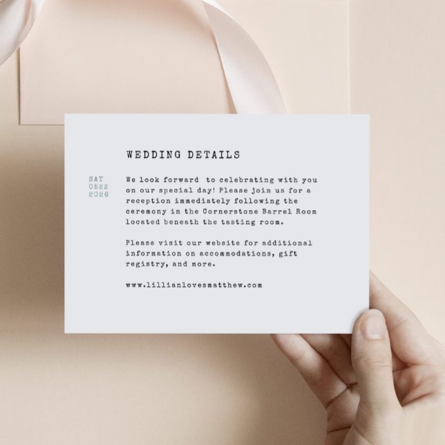 Carte D'accompagnement Mariage de bibliothèque vintage (Library Card Catalog Wedding Enclosure Card)