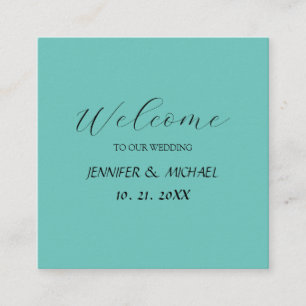 Carte D'accompagnement Mariage de bienvenue élégant en calligraphie