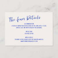 Mariage de cadre de coupe bleu manuscrit