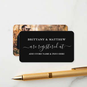 Carte D'accompagnement Mariage de calligraphie moderne photo noir