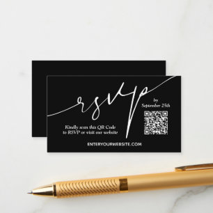 Carte D'accompagnement Mariage de code QR moderne