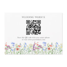 Mariage de code QR simple Fleur sauvage