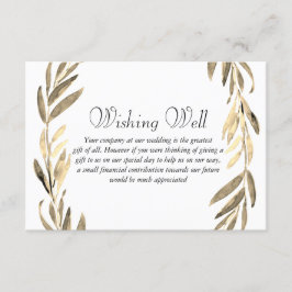 Carte D'accompagnement Mariage de couronnes or Wreath Wreath