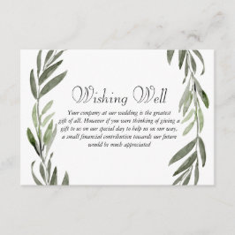 Carte D'accompagnement Mariage de couronnes vertes