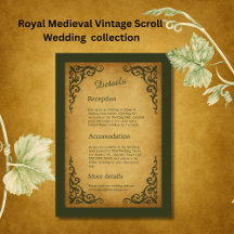 Mariage de défilement Vintage médiéval royal