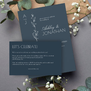 Carte D'accompagnement Mariage de diviseur floral biologique moderne