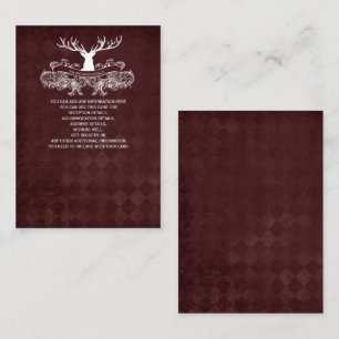 Carte D'accompagnement Mariage de forêt d'Antler Deer en Bourgogne