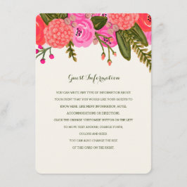 Carte D'accompagnement Mariage de jardin vintage