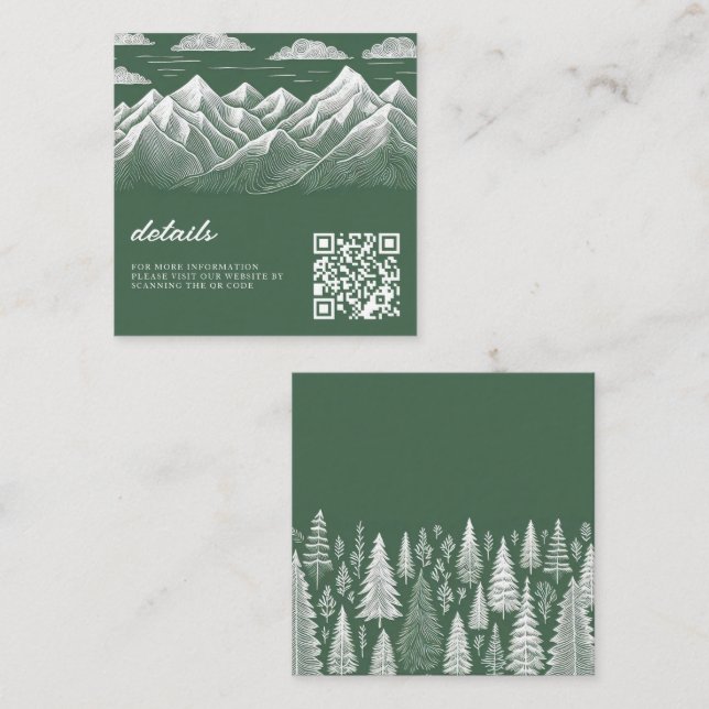 Carte D'accompagnement Mariage de la montagne verte (Devant / Derrière)