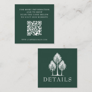 Carte D'accompagnement Mariage de l'arbre vert QR