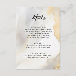 Carte D'accompagnement Mariage de lavage noir gris or moderne