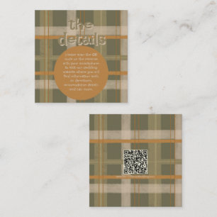 Carte D'accompagnement Mariage de motif tartan celtique écossais