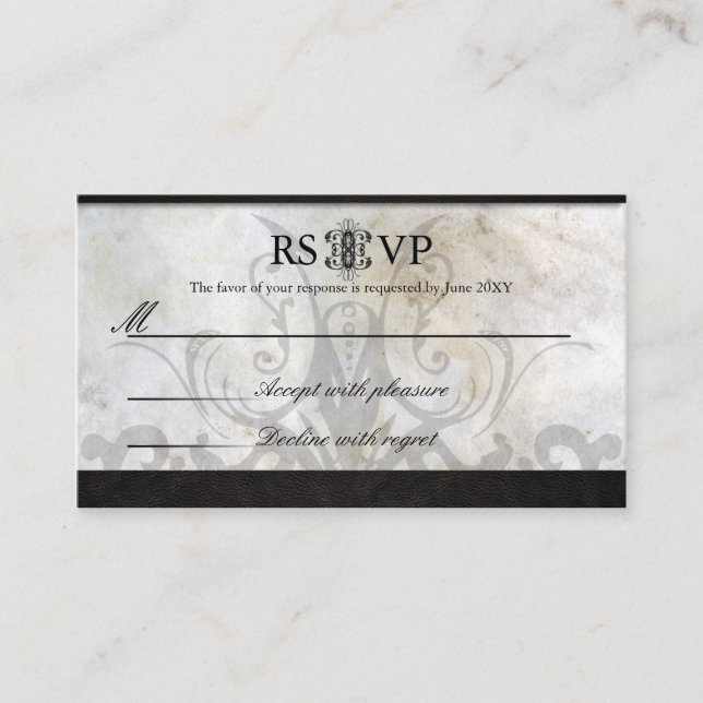 Carte D'accompagnement Mariage de noeud gaélique RSVP de mariage (Devant)