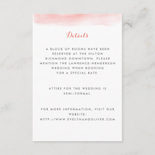 Carte D'accompagnement Mariage de plongée à l'aquarelle de corail