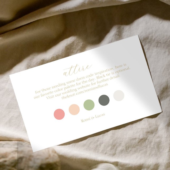 Carte D'accompagnement Mariage de points de couleur d'été Code vestimenta (Créateur téléchargé)