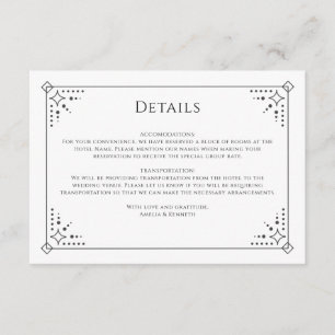 Carte D'accompagnement Mariage de poussière d'étoiles