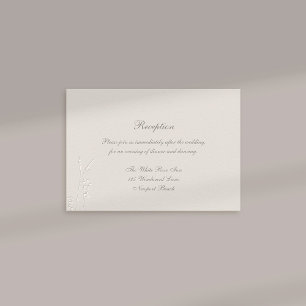 Carte D'accompagnement Mariage de réception officiel de Faux Fleurs sauva