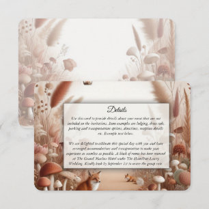 Carte D'accompagnement Mariage de Renards dans une Forêt Automnale Enchan