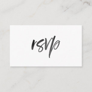 Carte D'accompagnement Mariage de script de brosse RSVP