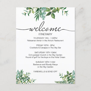 Carte D'accompagnement Mariage de verdure Week-end accueil Itinéraire
