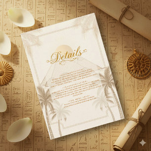 Carte D'accompagnement Mariage Destination Pyramides De Gizeh Egypte