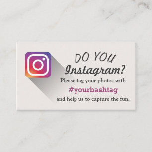 Carte D'accompagnement Mariage d'événement Photos Instagram Hashtag Insér
