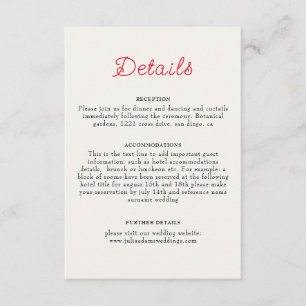 Carte D'accompagnement Mariage d'hibiscus tropicaux d'Orange brulé