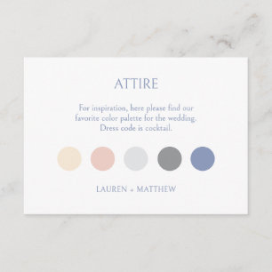 Carte D'accompagnement Mariage du code vestimentaire complet