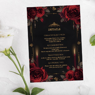 Carte D'accompagnement Mariage élégant de luxe gothique glamour