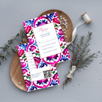 Mariage en tuiles de Talavera mexicain rose bleu R