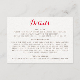 Carte D'accompagnement Mariage Fleur de Boho Orange Violet Feuillage