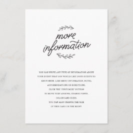 Carte D'accompagnement Mariage fleur sauvage